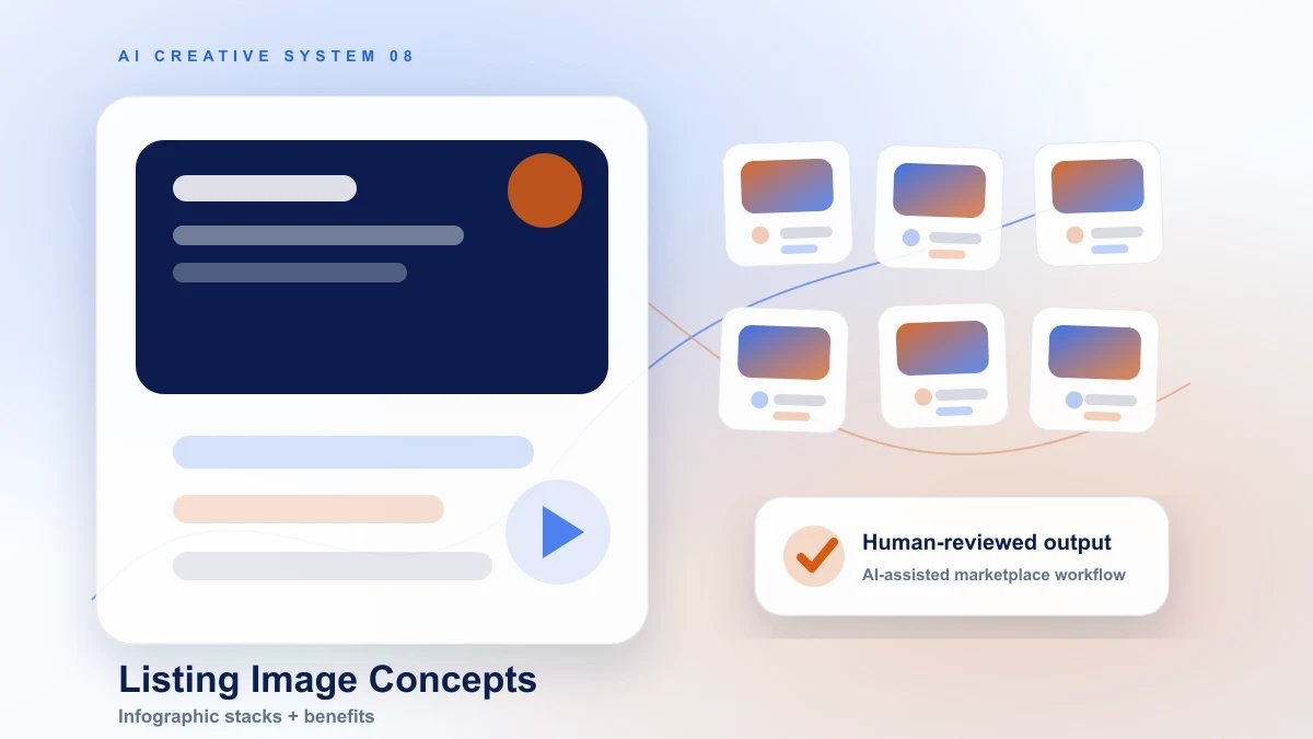AI listing image concept board