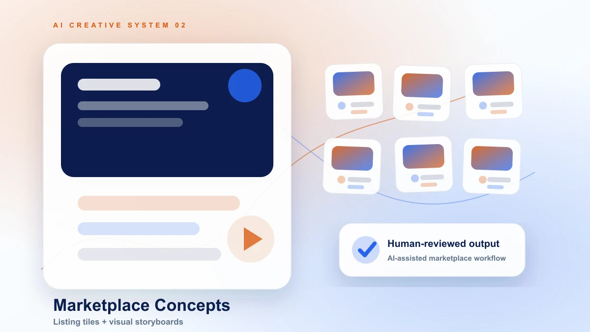 AI marketplace creative concept dashboard