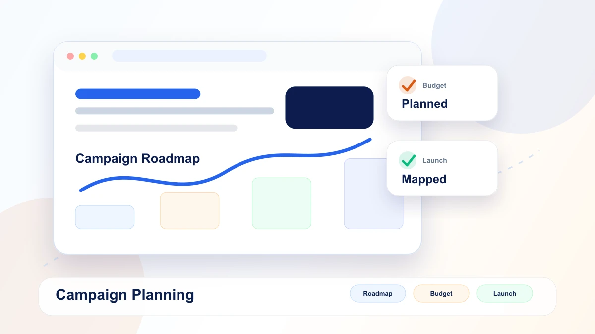 Campaign planning roadmap mockup