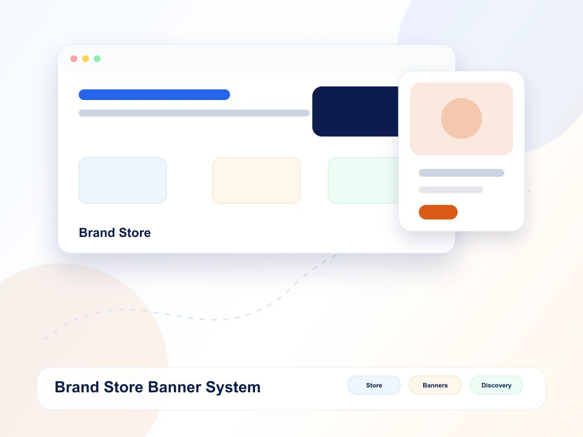 Brand store banner system mockup