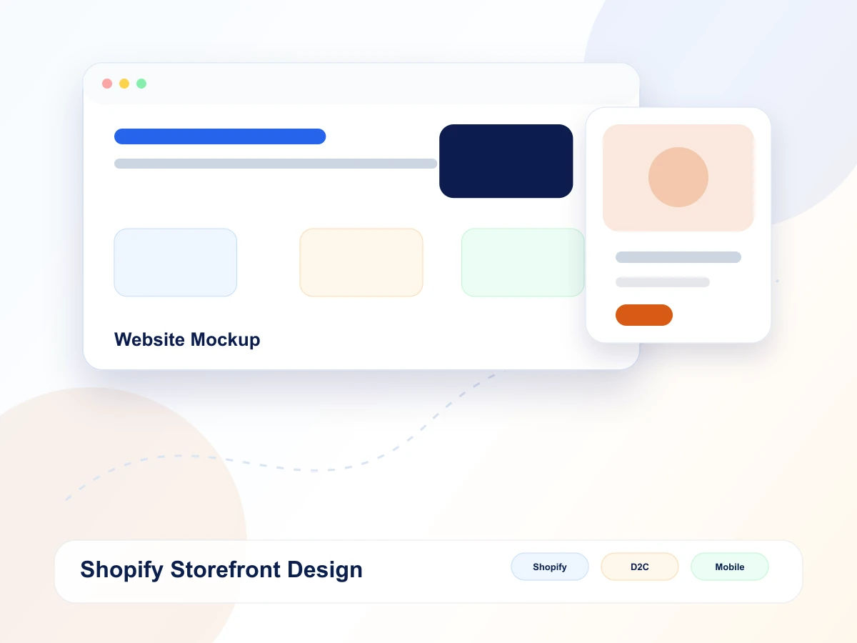 Shopify storefront design mockup