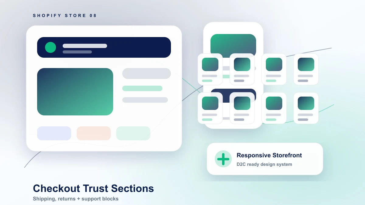 Shopify trust and brand story section