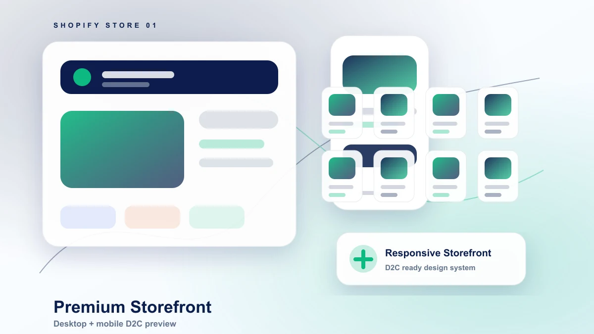 Website storefront mockup