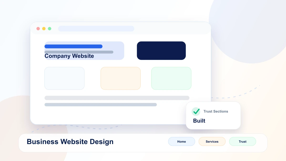 Business website design mockup